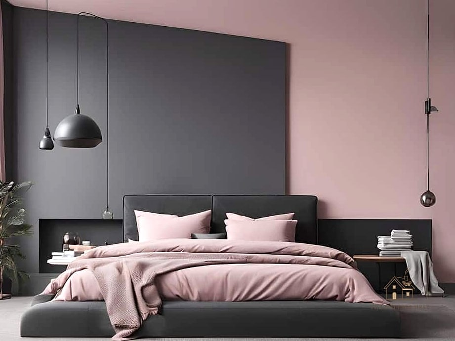 Charcoal and Soft Pink