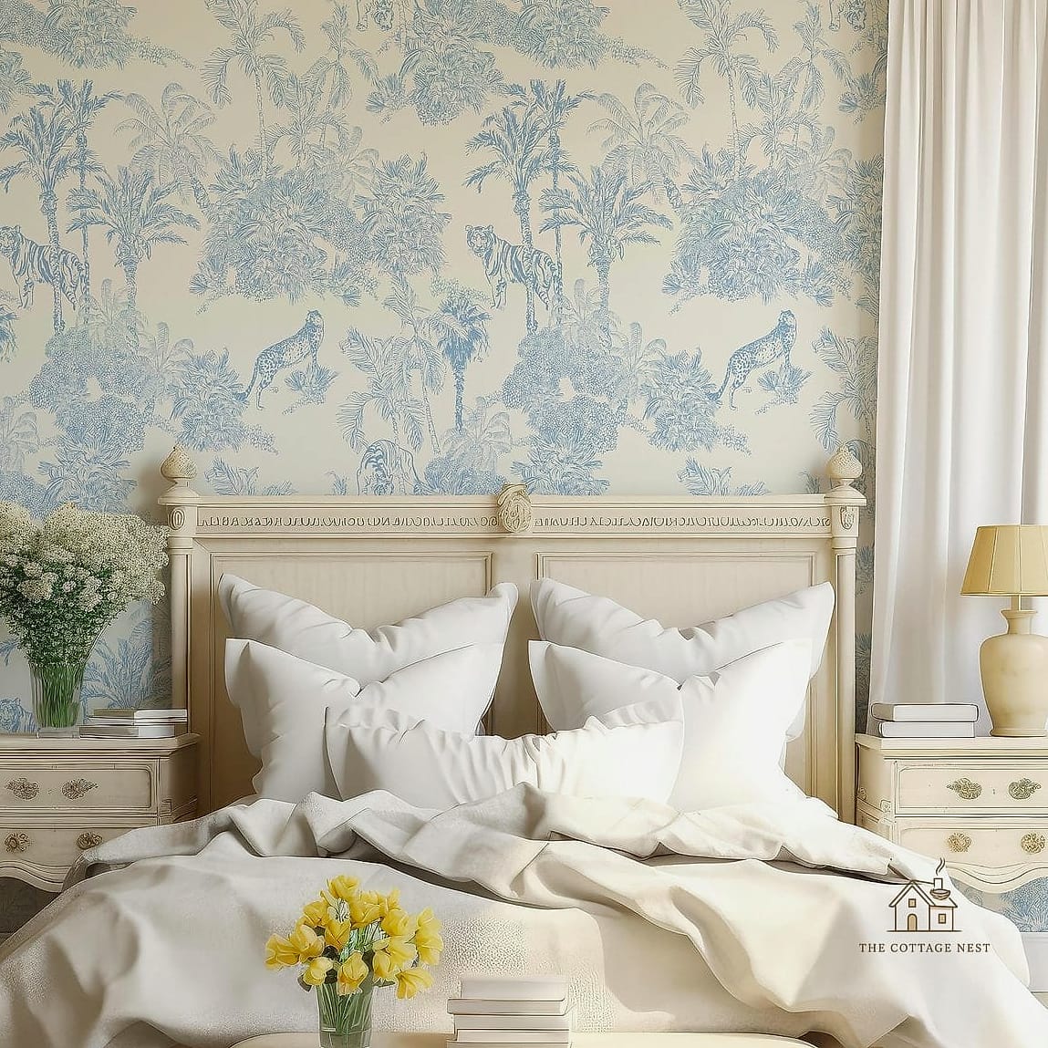 Chinoiserie Wallpaper Accent Wall