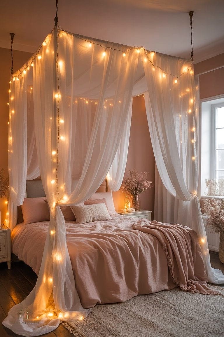 30 Dreamy Guest Bedroom Ideas to Try This Season 8 Choose a Canopy or Four-Poster Bed Frame