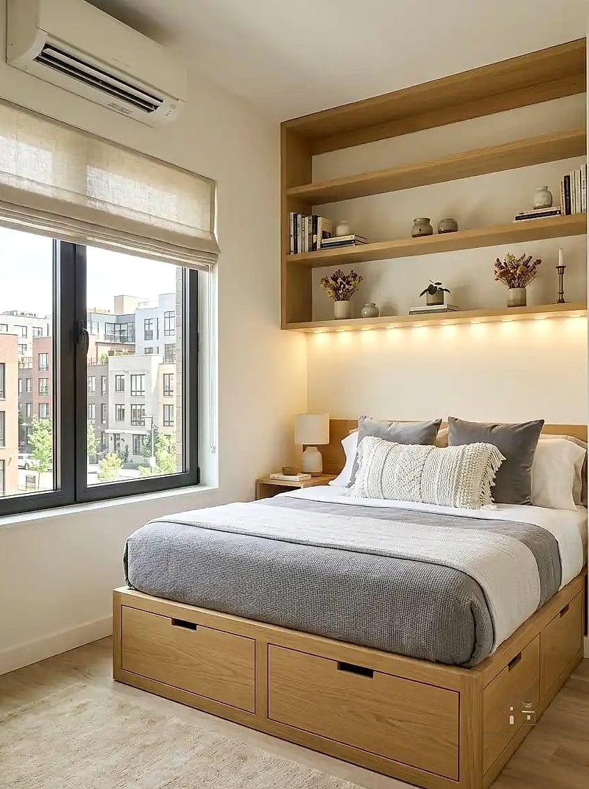 15 Stunning Small Bedroom Decor Ideas For Couples You'll Absolutely Love 3 Choose a Platform Bed Instead of a Bulky Frame