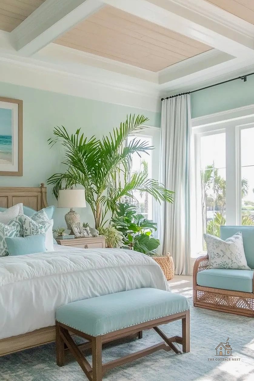 35 Gorgeous Coastal Bedroom Ideas That Are Totally Doable 18 Choose Wide-Plank Wood Flooring