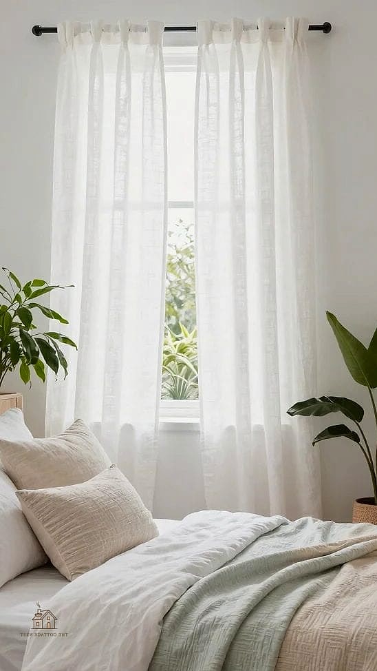 40 Clever Bedroom Curtain Ideas for Every Style 2 Classic White Linen Panels