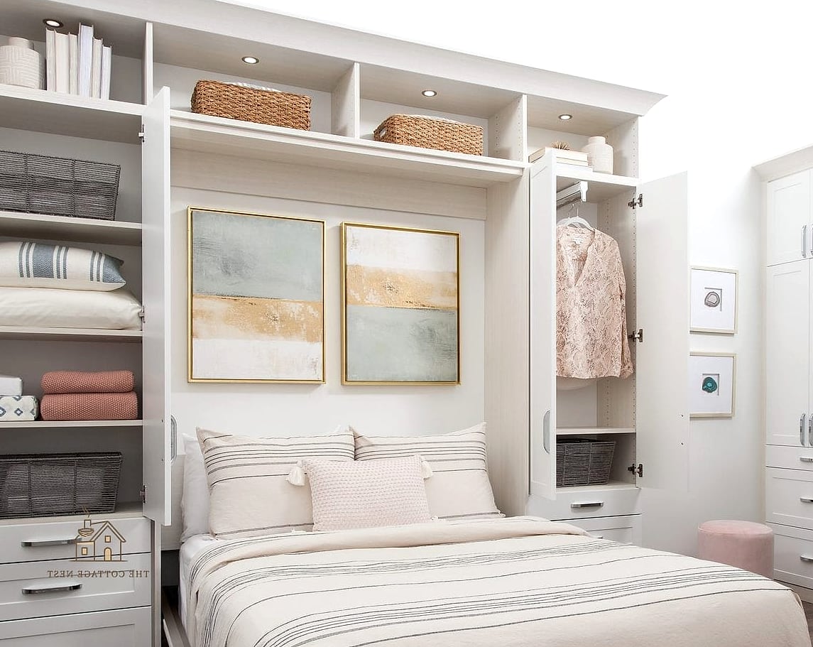 25 Gorgeous Bed Inside Closet Ideas That Are Totally Doable 20 Closet Bed with Integrated Reading Lights