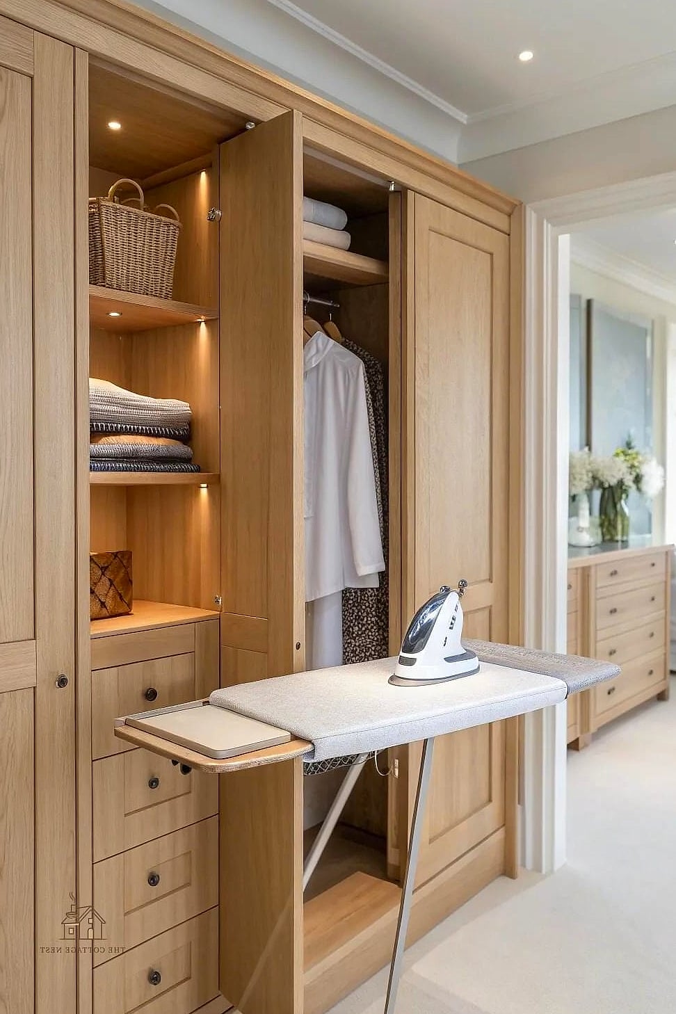 22 Dreamy Wall Closet Ideas Bedroom to Try This Season 18 Closet with a Hidden Ironing Station