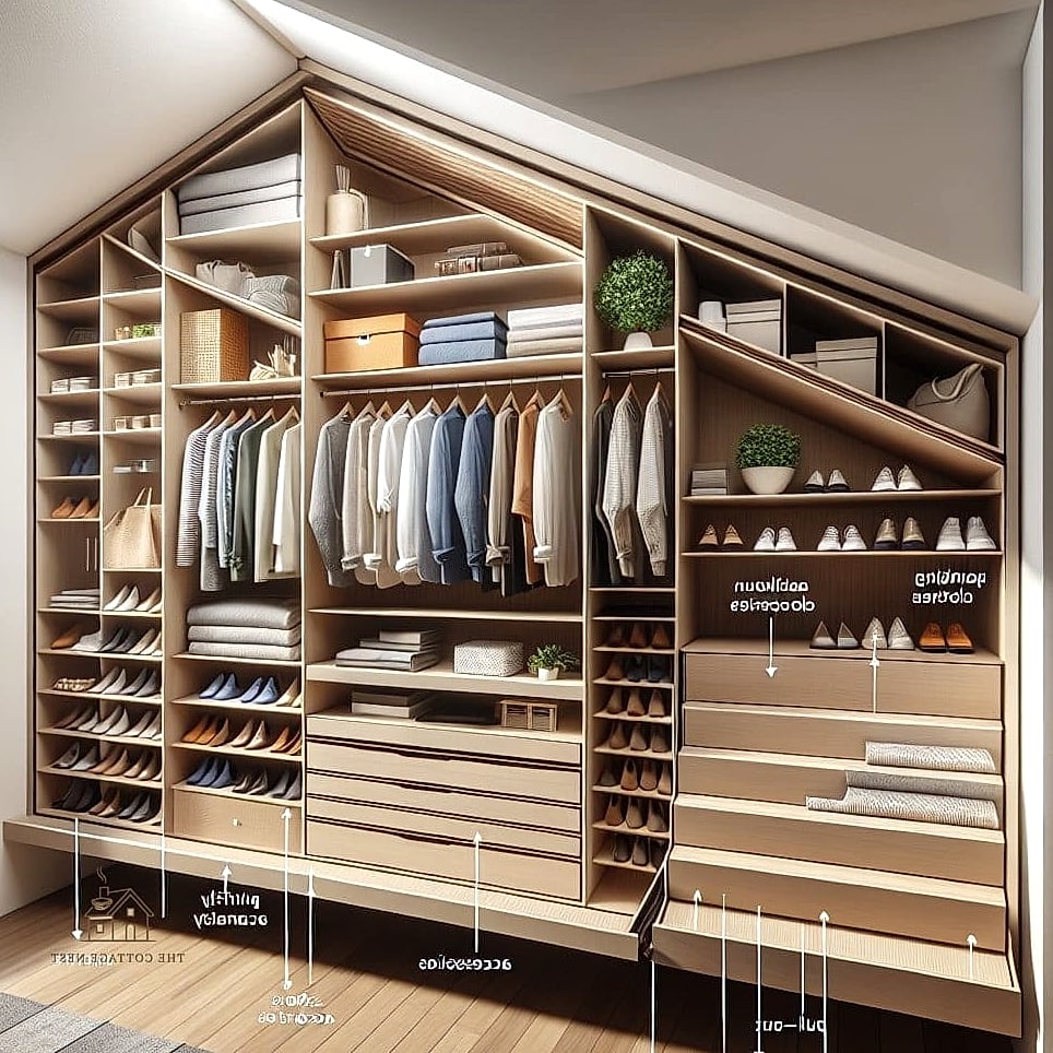 22 Dreamy Wall Closet Ideas Bedroom to Try This Season 20 Closet with Under-Shelf Shoe Storage