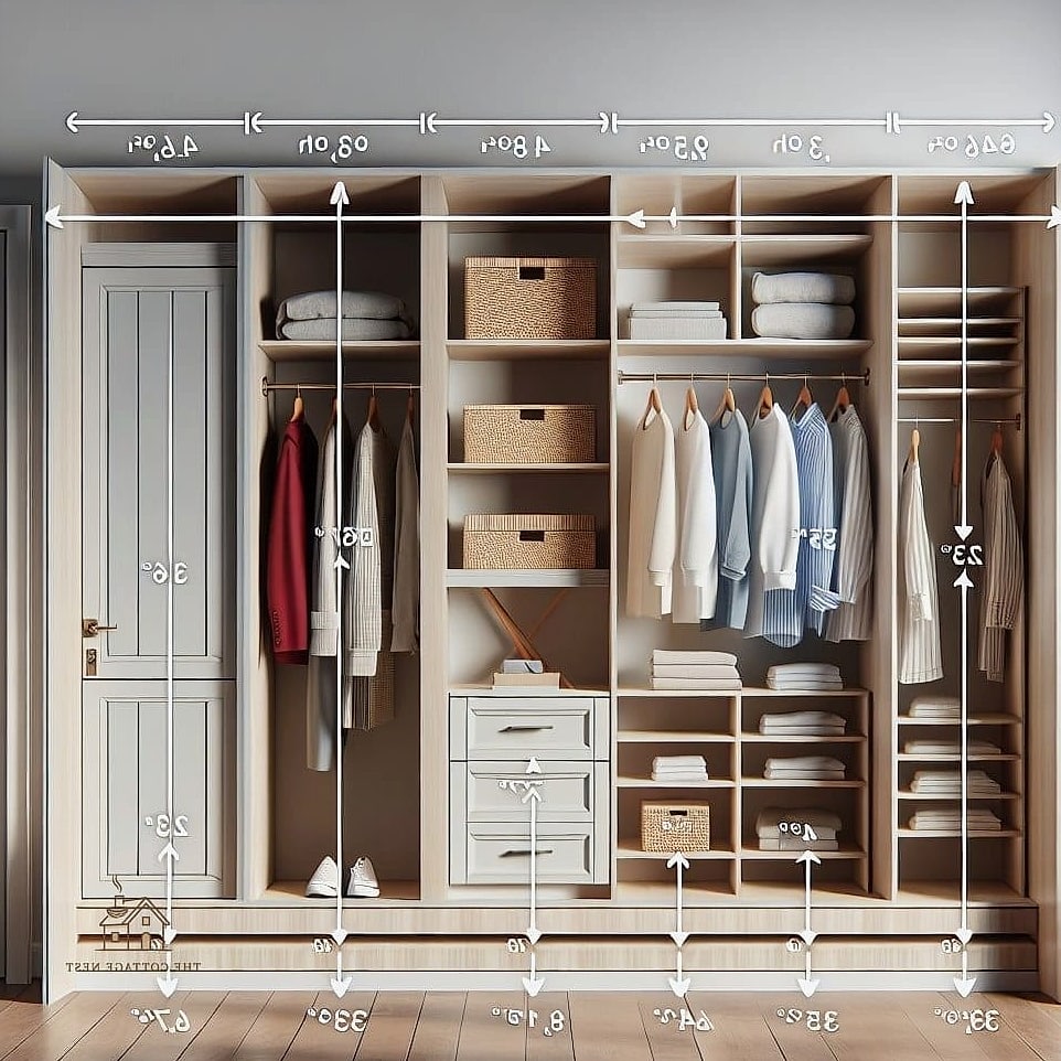 Closet Wall With Full-Length Pull-Out Mirror