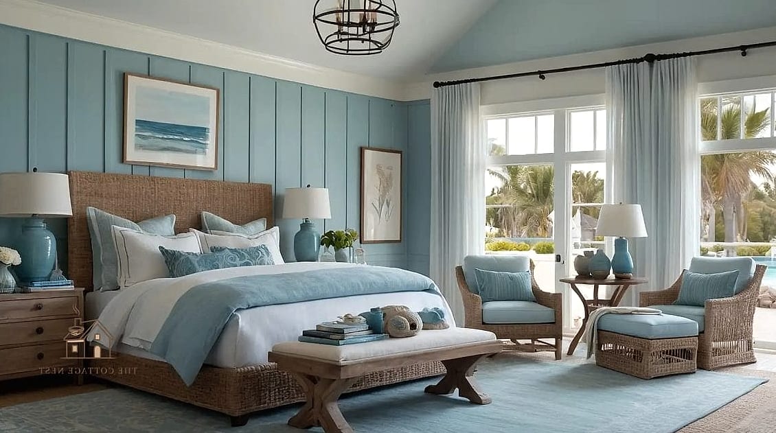 24 Beautiful Blue And Cream Bedroom Ideas to Transform Your Space 8 Coastal Blue and Cream Retreat