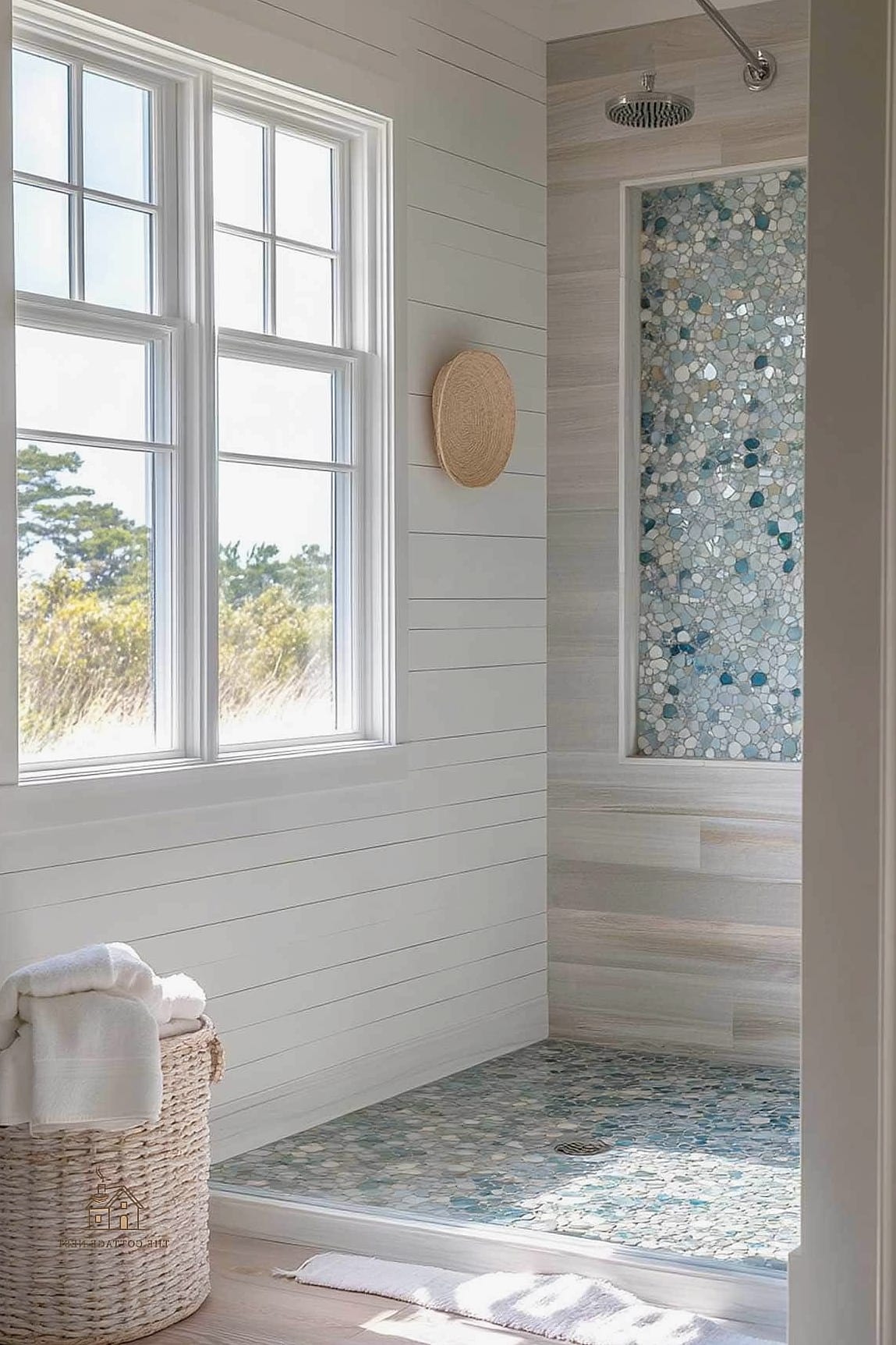 Coastal-Inspired Shower Tub Combo
