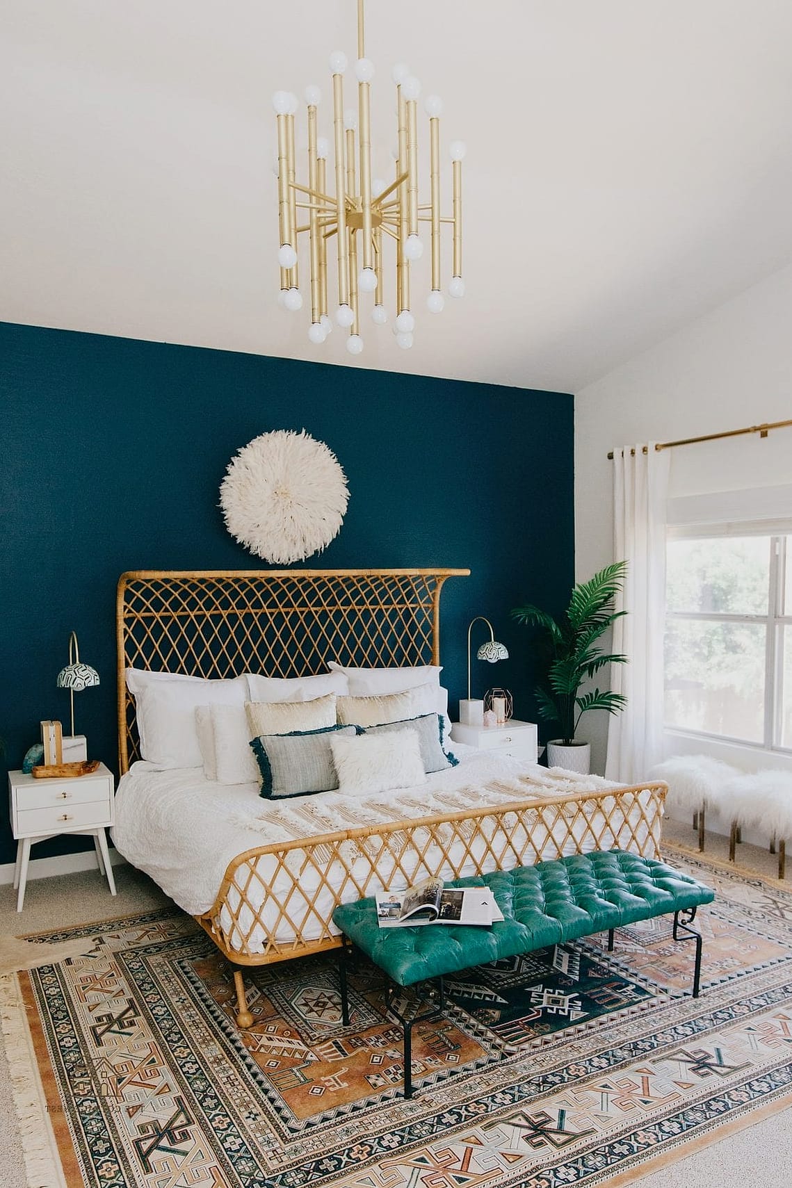 35 Chic Bedroom Feature Wall Ideas for a Beautiful Home 34 Colorful Ceramic Tile Border