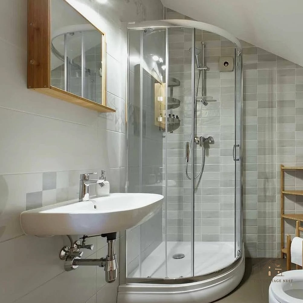 30 Amazing Small Walk In Shower Ideas No Doors on a Budget 23 Compact L-Shaped Layout
