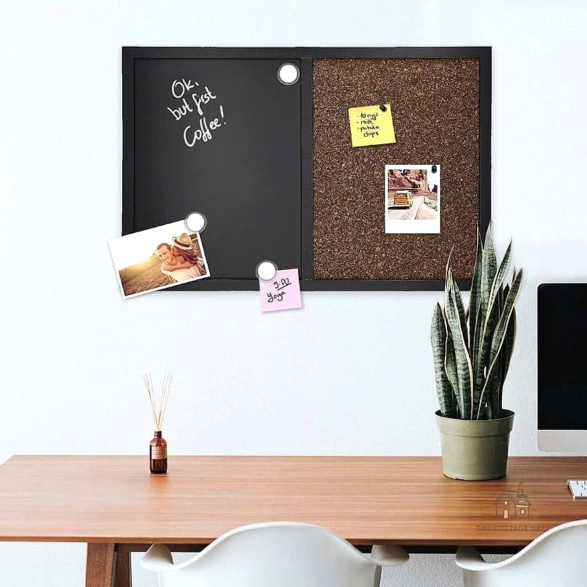 35 Stunning Cork Board Ideas For Bedroom You'll Absolutely Love 21 Cork Board with a Chalkboard Combo