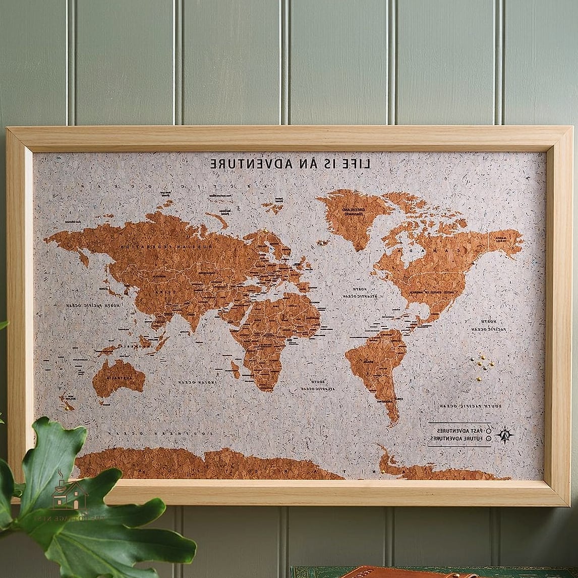35 Stunning Cork Board Ideas For Bedroom You'll Absolutely Love 34 Cork Board with a Travel Map Overlay