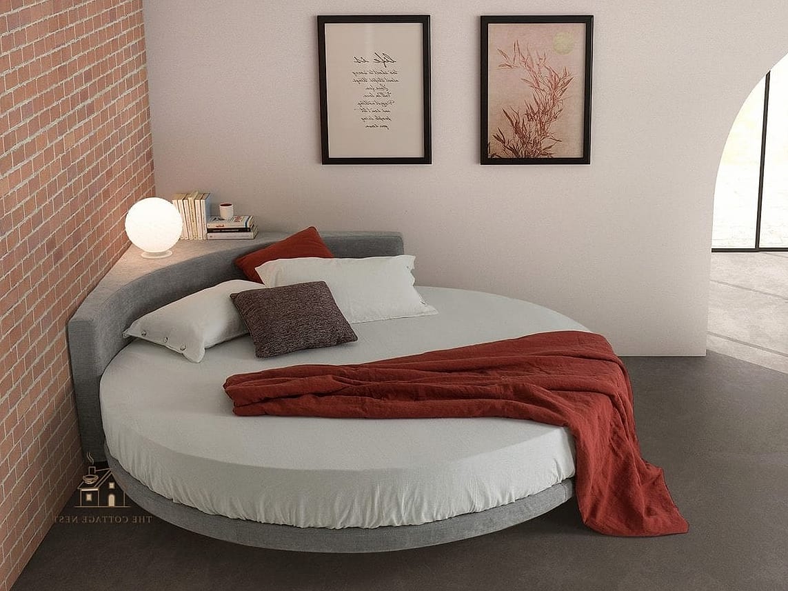 Corner Bed with a Curved Headboard