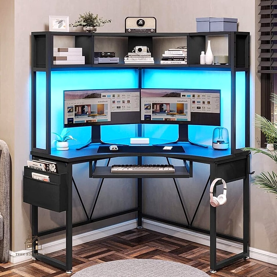 20 Amazing Gaming Bedroom Ideas on a Budget 14 Corner Desk Setup for Small Rooms