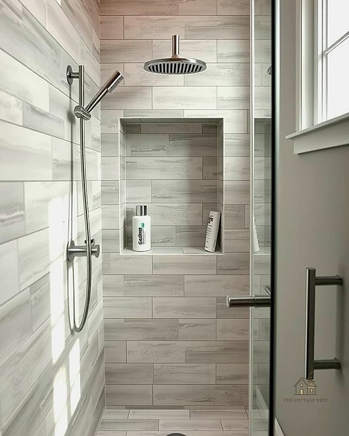 27 Dreamy Shower Niche Ideas to Try This Season 5 Corner Niche