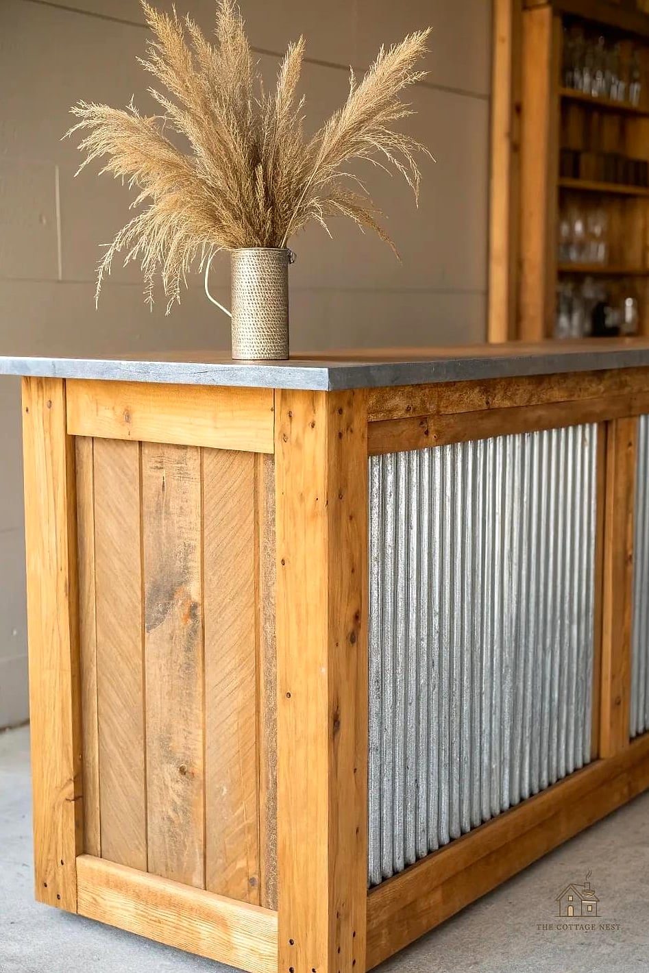 30 Clever Rustic Walk In Shower Ideas for Every Style 24 Corrugated Metal Accent Panel