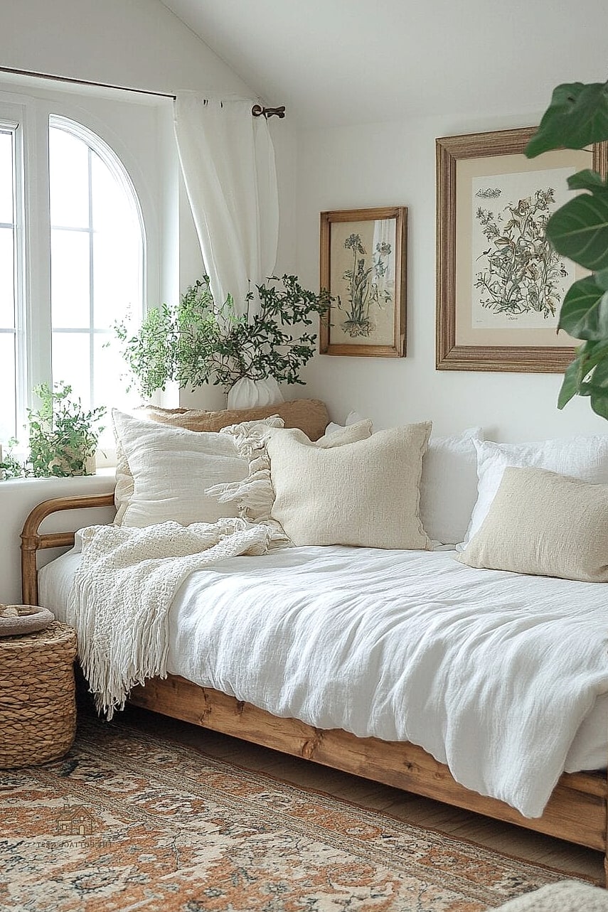 23 Creative Spare Bedroom Ideas That Will Inspire You 19 A Cozy Den with a Daybed and Lounge Seating