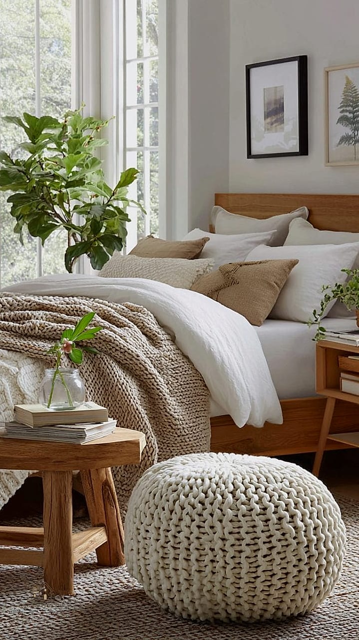 Cozy Knit Pouf Seating