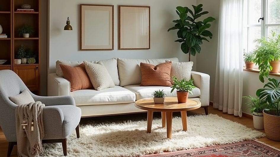 A Cozy Rug to Anchor the Shared Space