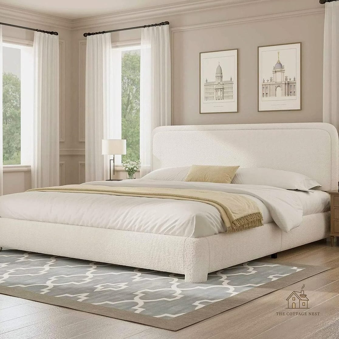 25 Chic Cream And White Bedroom for a Beautiful Home 20 Cream Upholstered Bed Frame