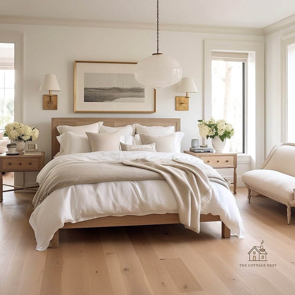 Crisp White Bedding Layered with Texture