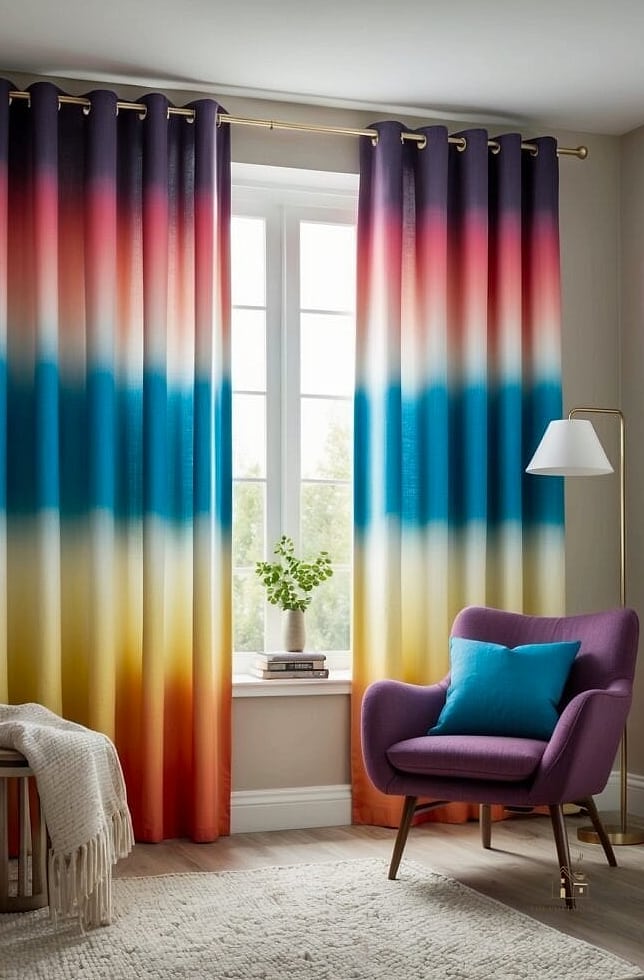 40 Clever Bedroom Curtain Ideas for Every Style 14 Curtains with a Contrasting Border