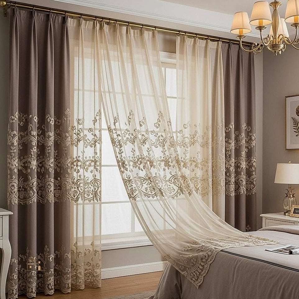40 Clever Bedroom Curtain Ideas for Every Style 31 Curtains with Embroidered Details