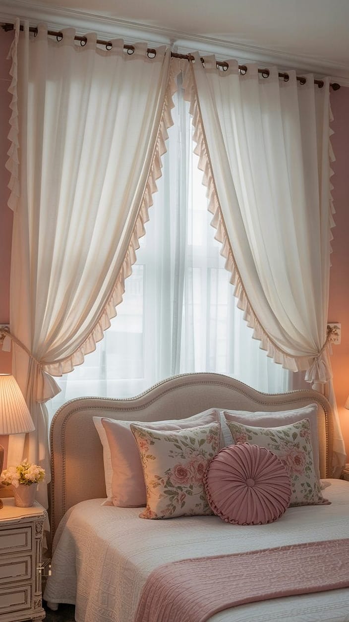 40 Clever Bedroom Curtain Ideas for Every Style 18 Curtains with a Scalloped Edge