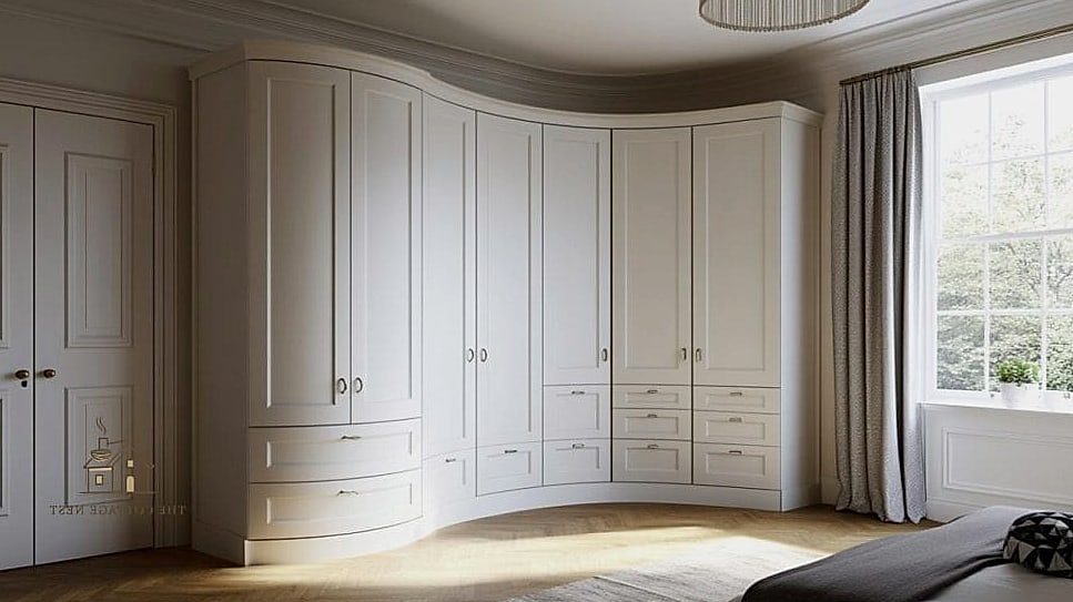 23 Clever Built In Wardrobe Around Bed for Every Style 12 Curved or Arched Wardrobe Fronts