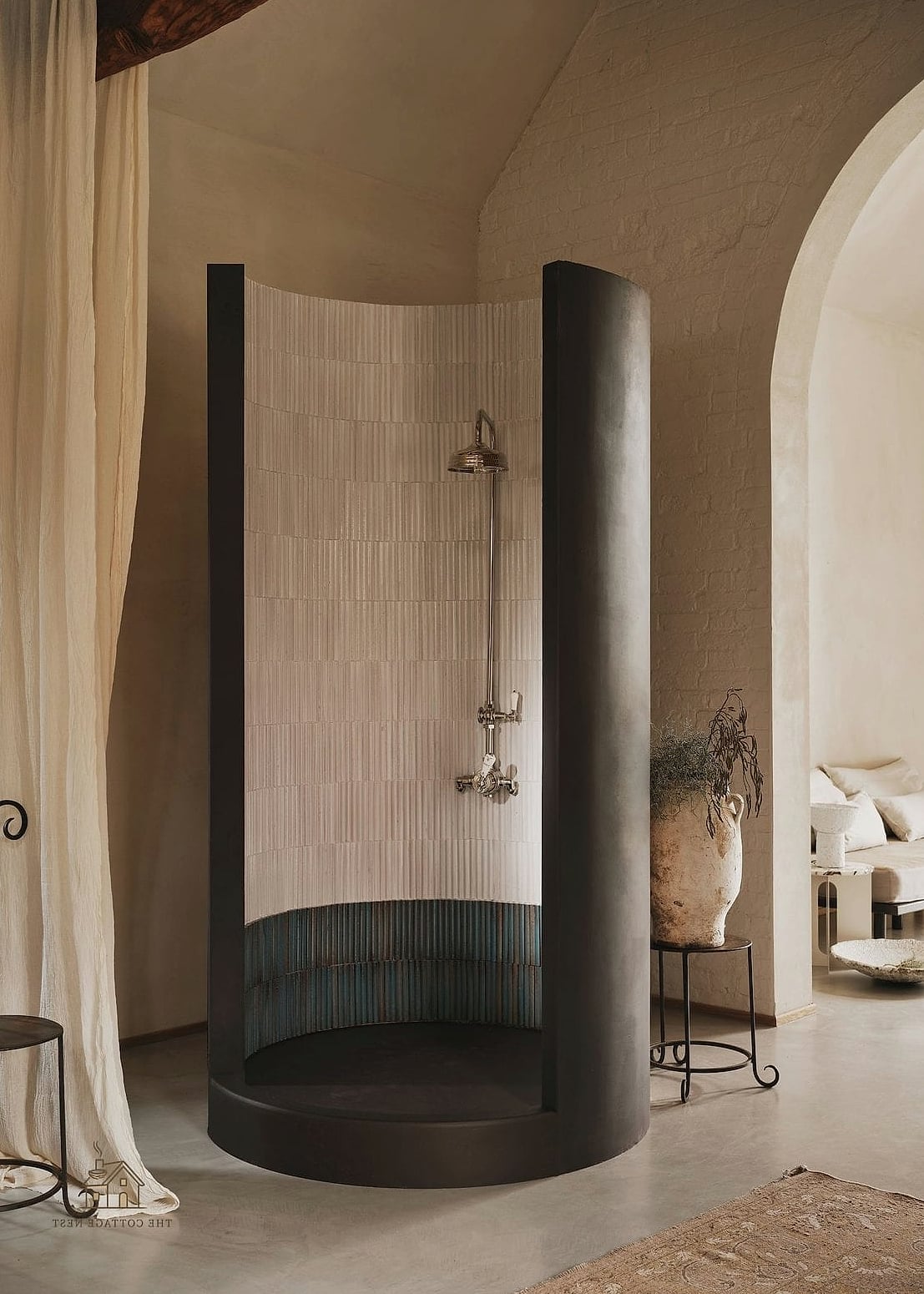 40 Cozy Walk In Shower With Wall No Door Worth Pinning 5 Curved Wall Walk In Shower