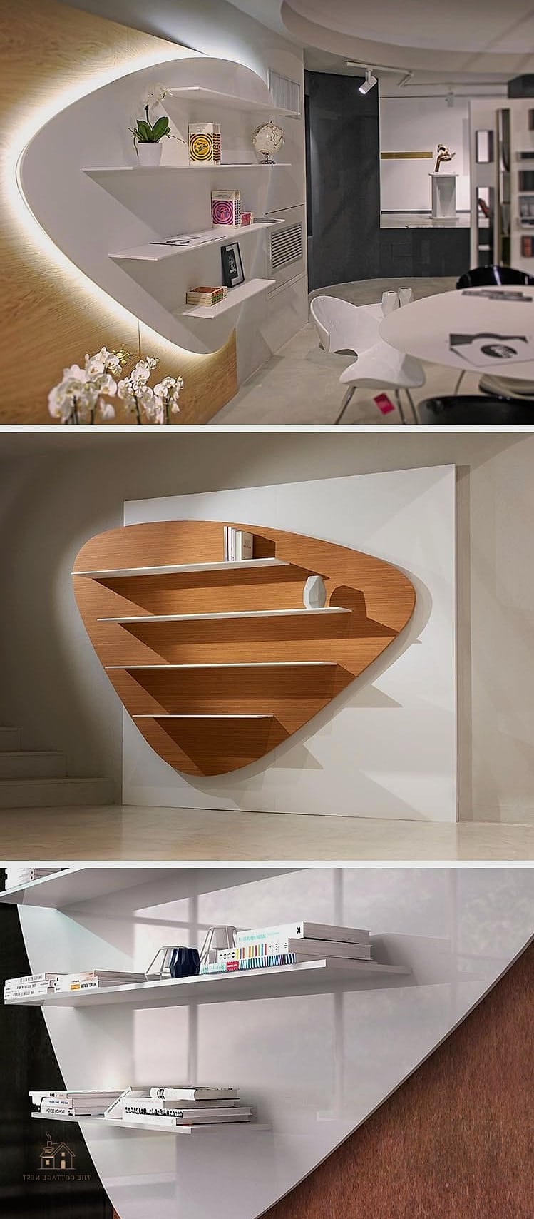 30 Amazing Shelf Over Bed Ideas on a Budget 29 Curved Wall Shelf for a Softer Look