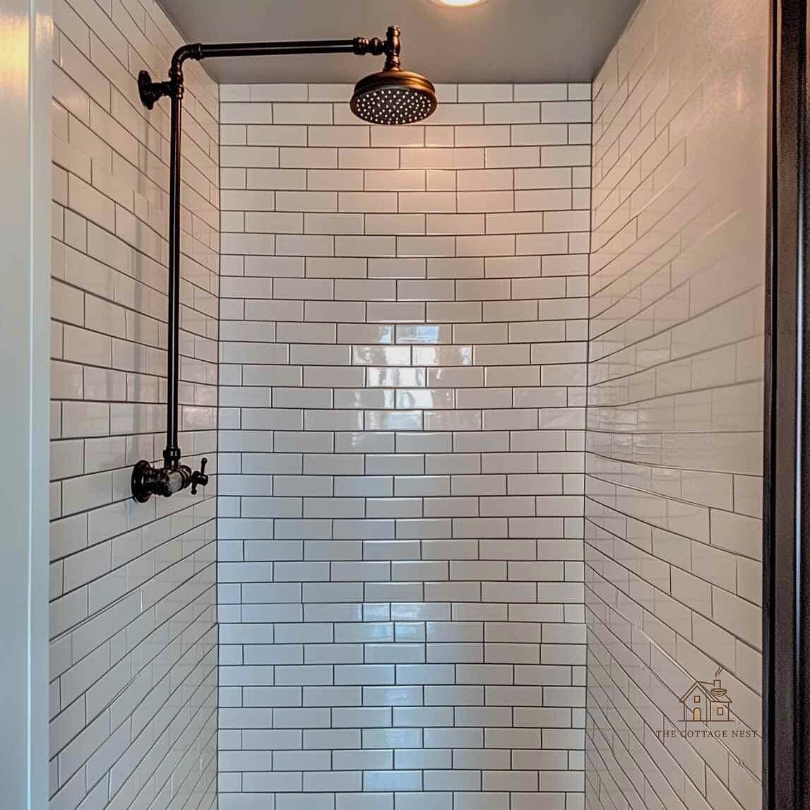 29 Dreamy Small Walk In Shower Ideas to Try This Season 25 Dark Grout for Low-Maintenance Tile