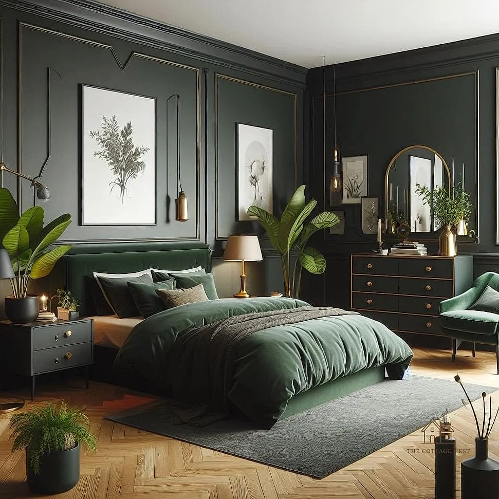 Deep Green and Blush Pink