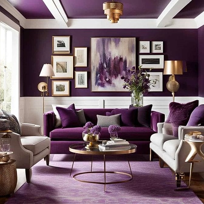 25 Stunning Color Drenching Bedroom You'll Absolutely Love 12 Deep Plum Luxury