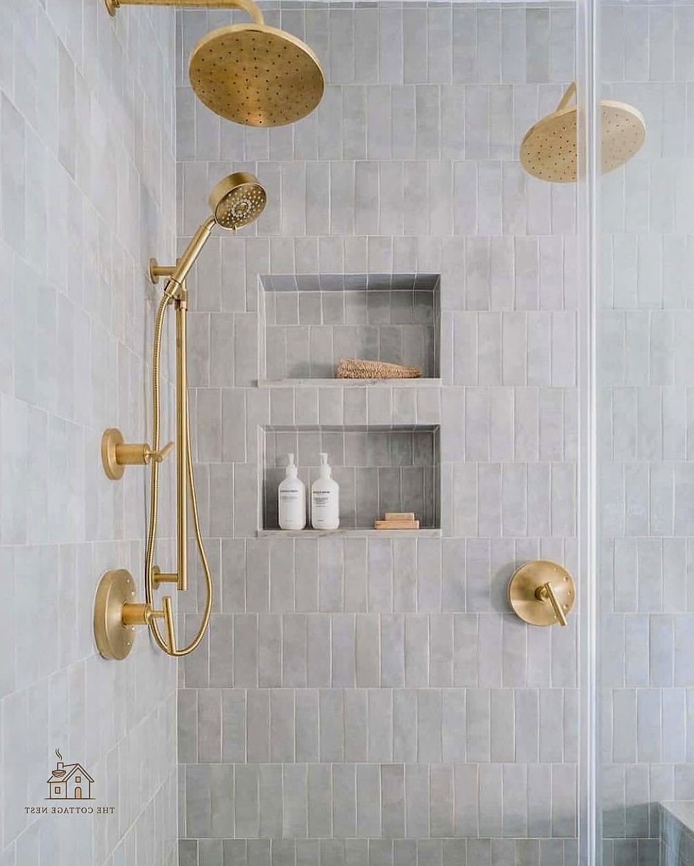 27 Dreamy Shower Niche Ideas to Try This Season 3 Double-Stacked Niche
