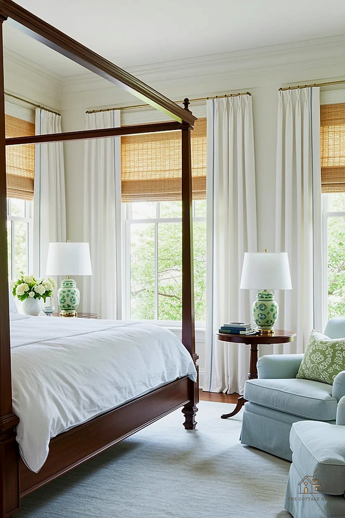 Draped Fabric on a Canopy or Four-Poster Bed