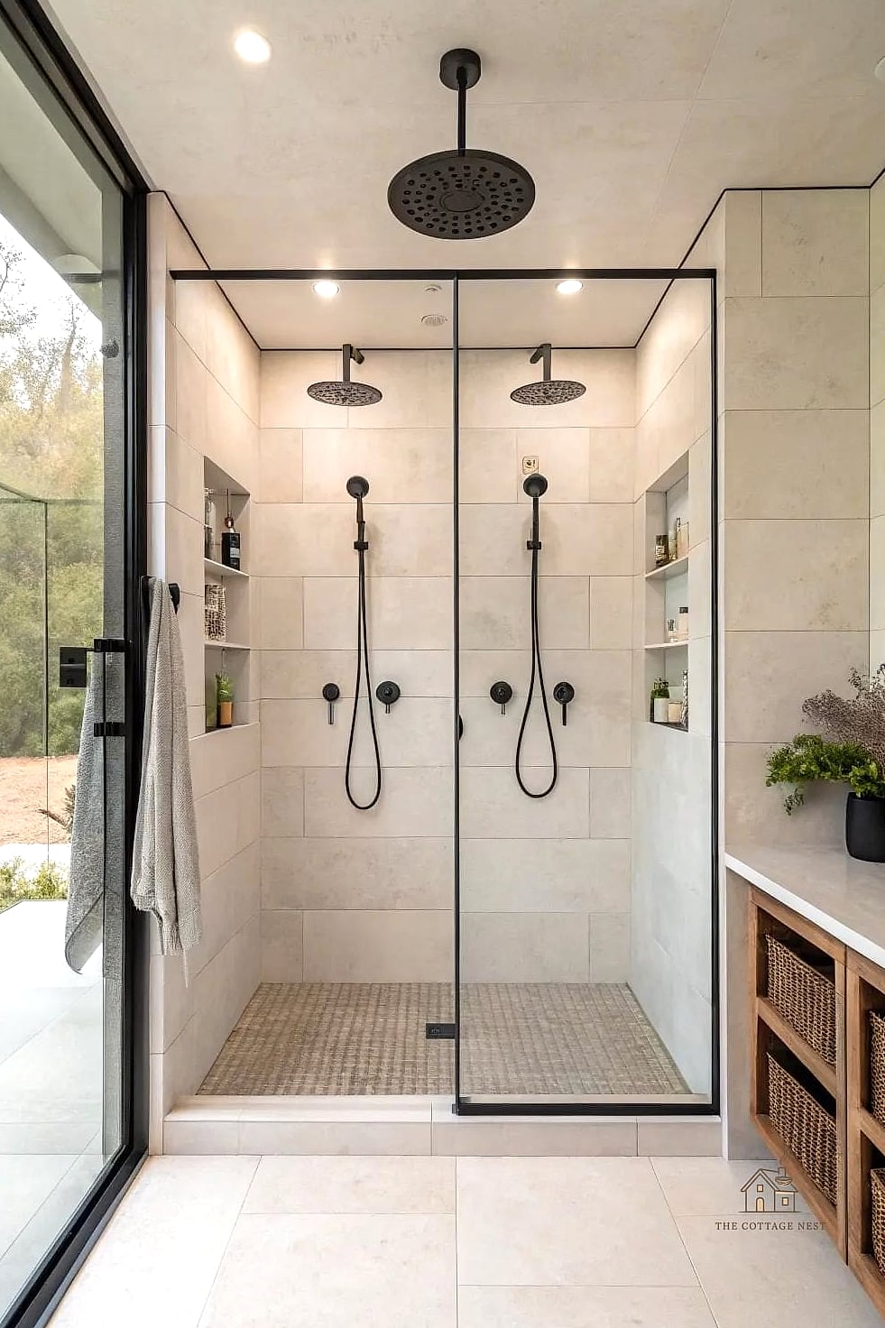 30 Cozy Two Person Walk In Shower Ideas Worth Pinning 2 Dual Shower Heads on Opposite Walls