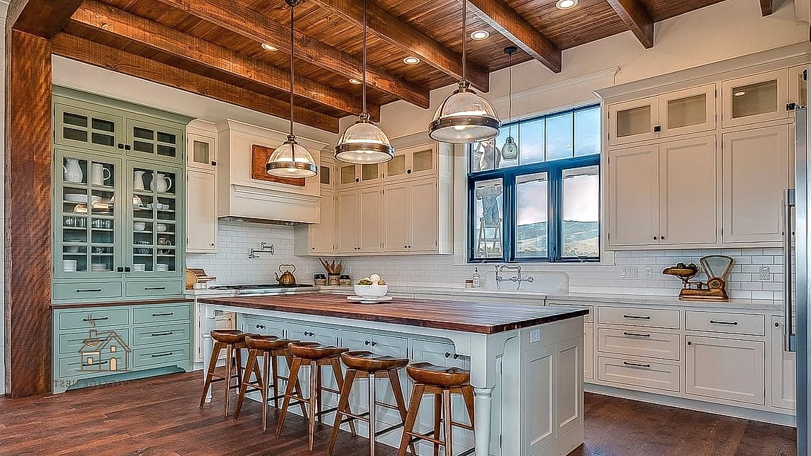35 Stunning Farmhouse Walk In Shower Ideas You'll Absolutely Love 7 Exposed Wood Beam Ceiling
