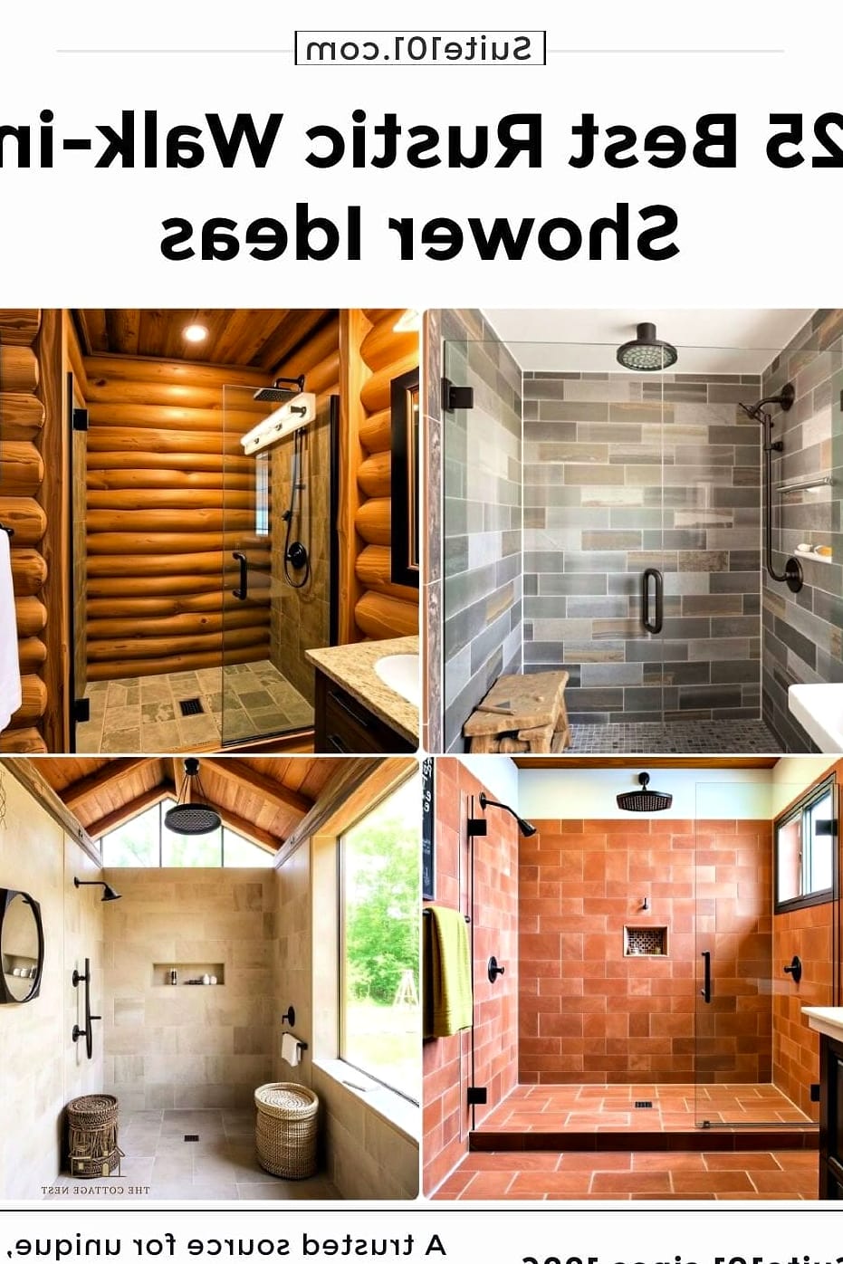 30 Clever Rustic Walk In Shower Ideas for Every Style 4 Exposed Wood Beam Ceiling Detail