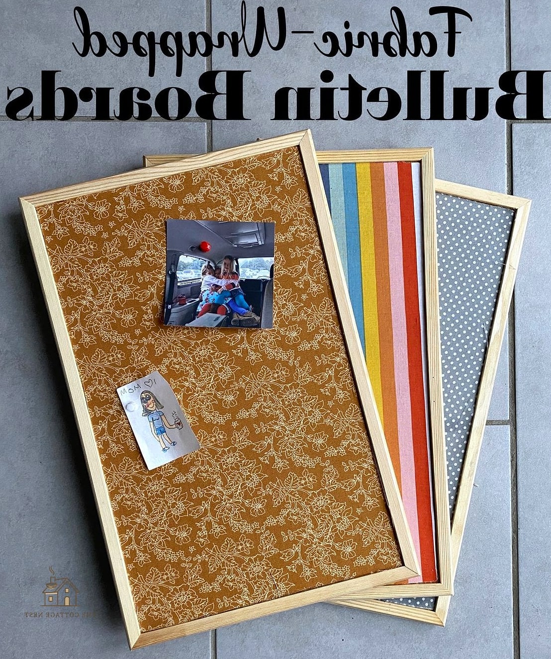 35 Stunning Cork Board Ideas For Bedroom You'll Absolutely Love 9 Fabric-Wrapped Cork Board
