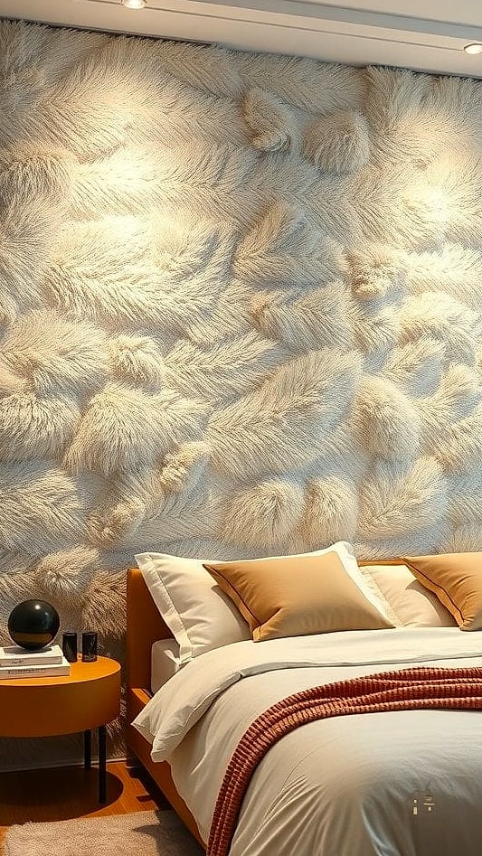 45 Creative Bedroom Wall Decor Ideas That Will Inspire You 22 Fabric-Wrapped Headboard Panel Wall