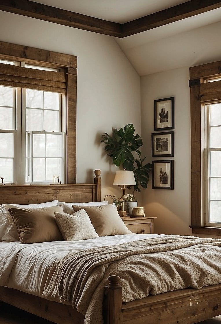 Farmhouse Style Wood Trim Ceiling Grid