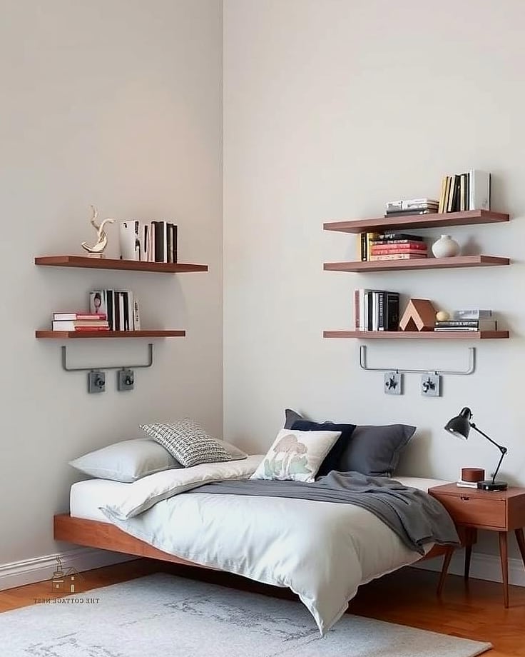 Floating Corner Bed Frame