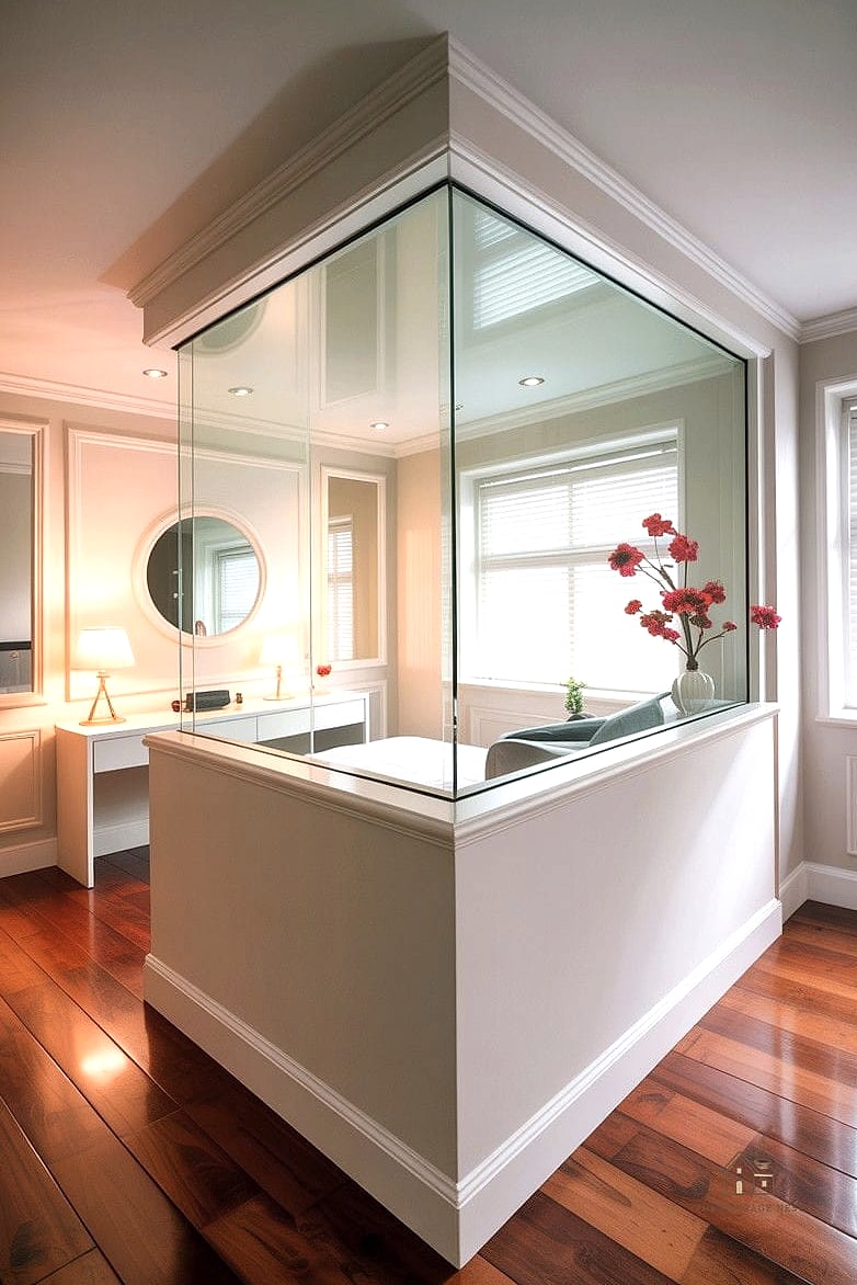 25 Dreamy Pony Wall Shower Ideas to Try This Season 3 Floating Glass Panel Above the Wall