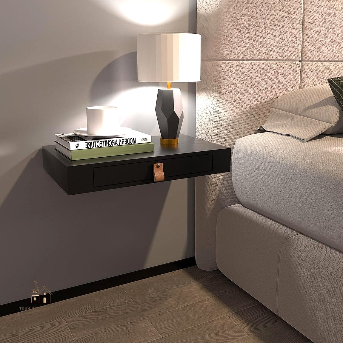 Floating Nightstands for a Streamlined Look
