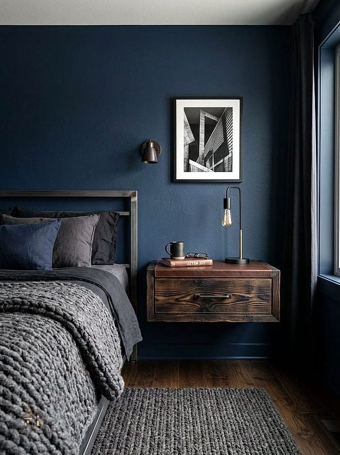 35 Brilliant Mens Bedroom Ideas to Copy Right Now 9 Floating Nightstands