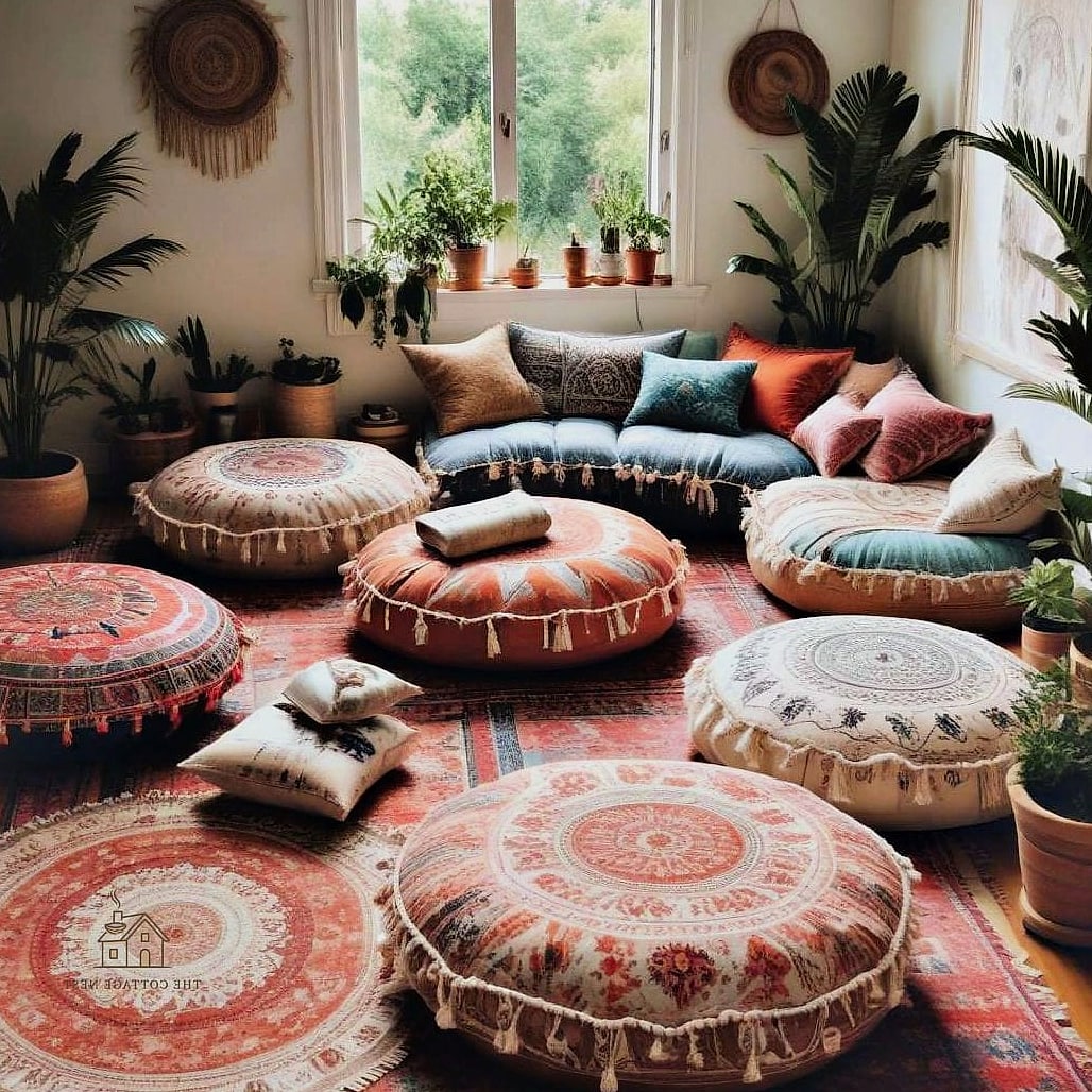 15 Stunning Modern Boho Bedroom Ideas You'll Absolutely Love 12 Floor Cushions and a Low Seating Nook