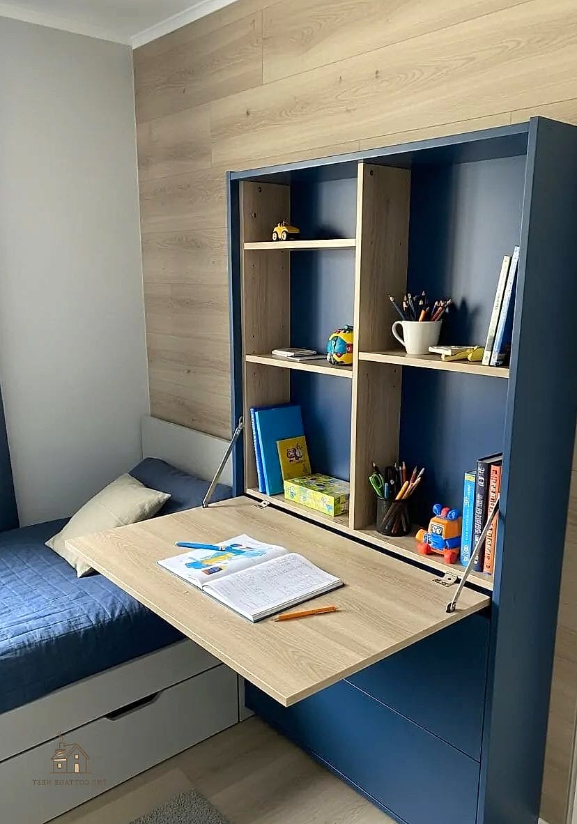 21 Chic Small Boys Bedroom Ideas for a Beautiful Home 20 Fold-Down Murphy Bed
