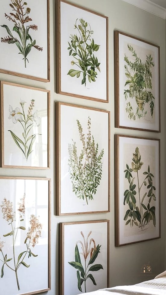 45 Creative Bedroom Wall Decor Ideas That Will Inspire You 8 Framed Botanical Prints