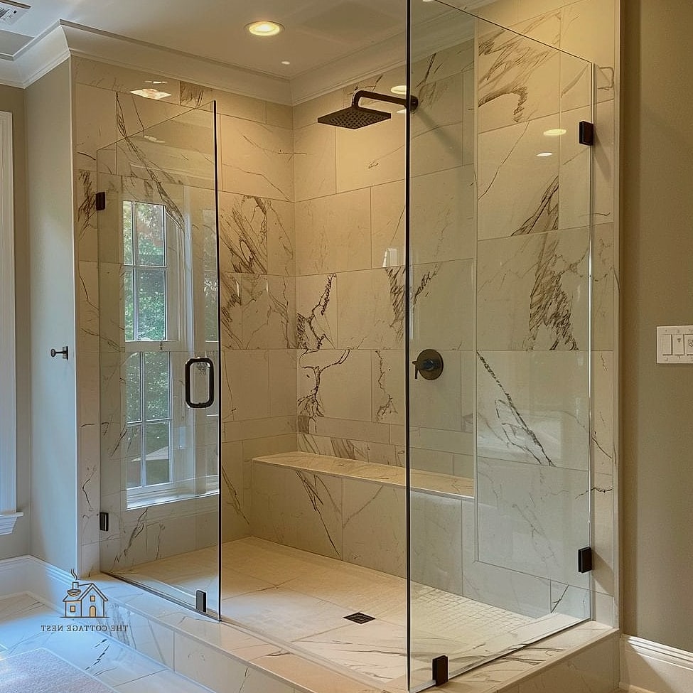 30 Dreamy Walk In Shower With Half Wall to Try This Season 20 Frameless Glass with a Low Tiled Base